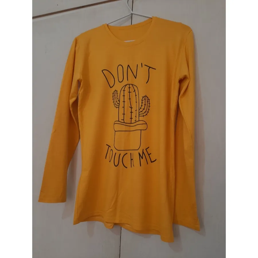 لباس بلوز زرد آستین بلند