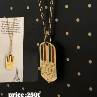گردنبند استیل گوچی