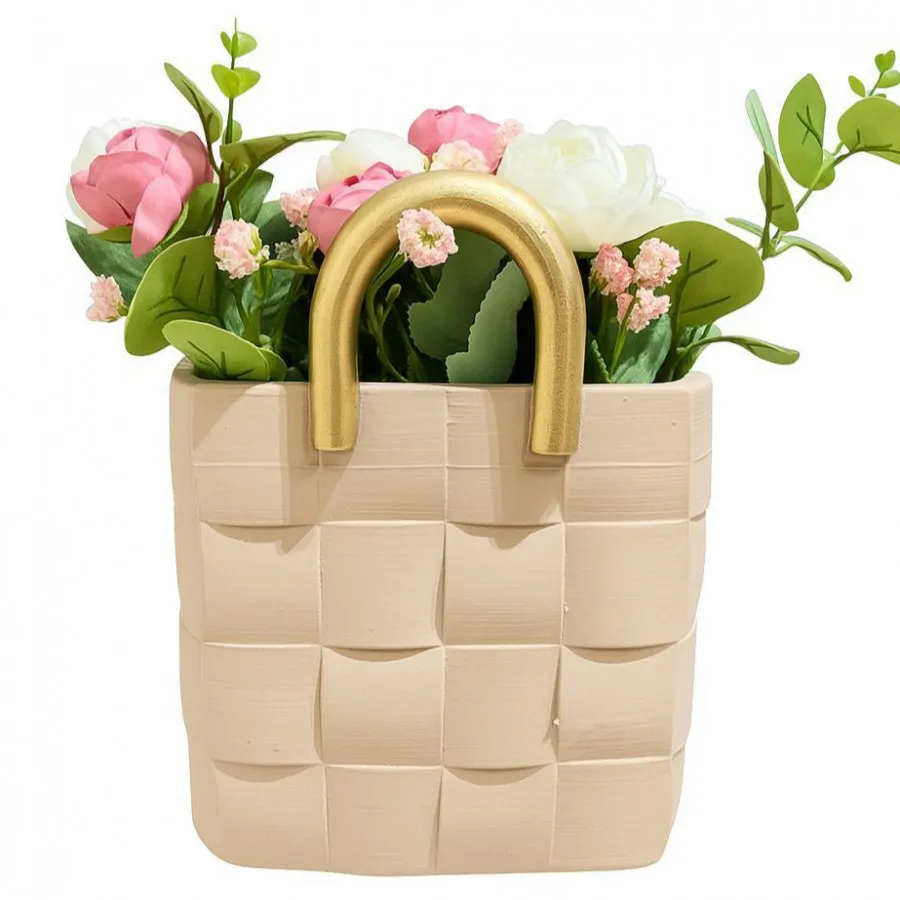 گلدان طرح کیف نسکافه ای