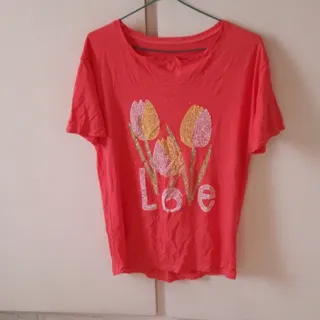 تیشرت زنانه طرح لاله