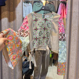 شومیز کراپی کار شده مجلسی