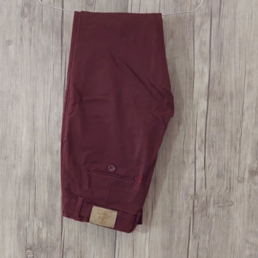 شلوار جین کتان زرشکی