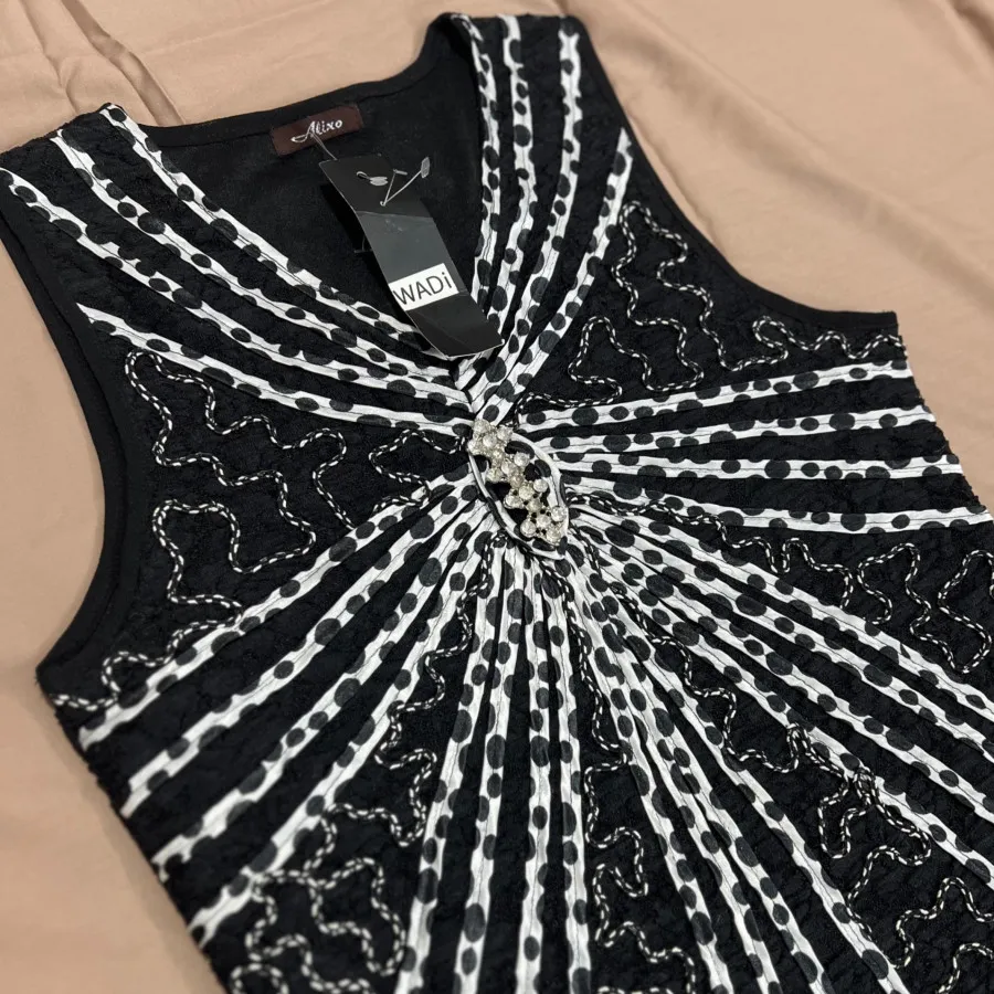 پیراهن کوتاه گیپور مشکی س