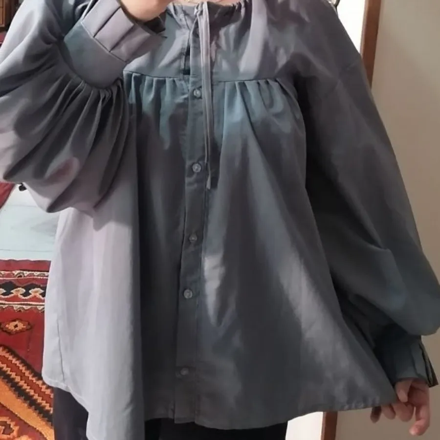 شومیز عروسکی طوسی