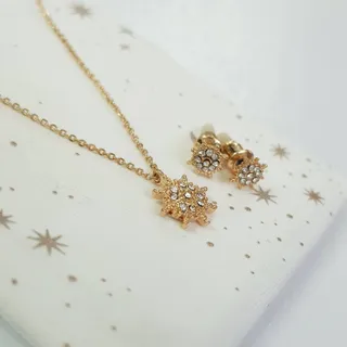 نیم ست گردنبند و گوشواره