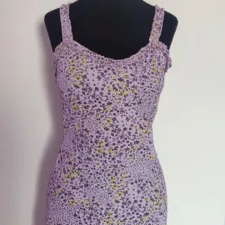 پیراهن مینی بنفش گلدار