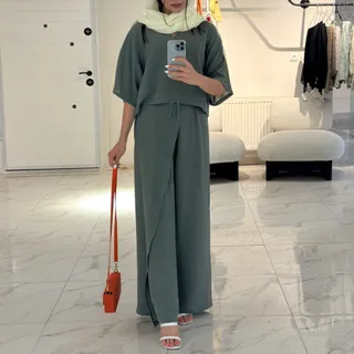 ست شومیز شلوار فری سایز