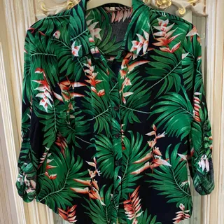 شومیز سبز هاوایی