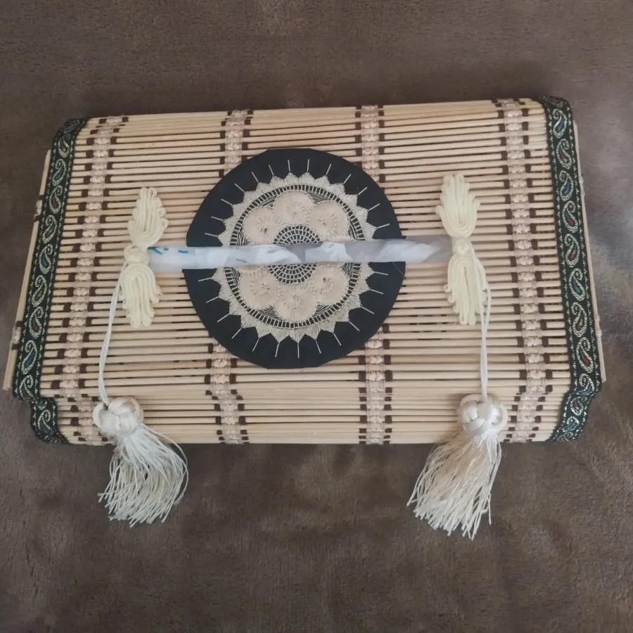 جا دستمال کاغذی چوبی