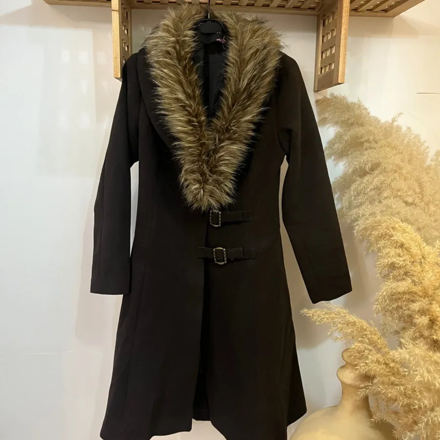 پالتو فوتر یقه خز دار