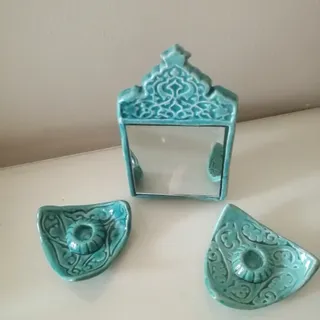 آینه و شمعدان سرامیک