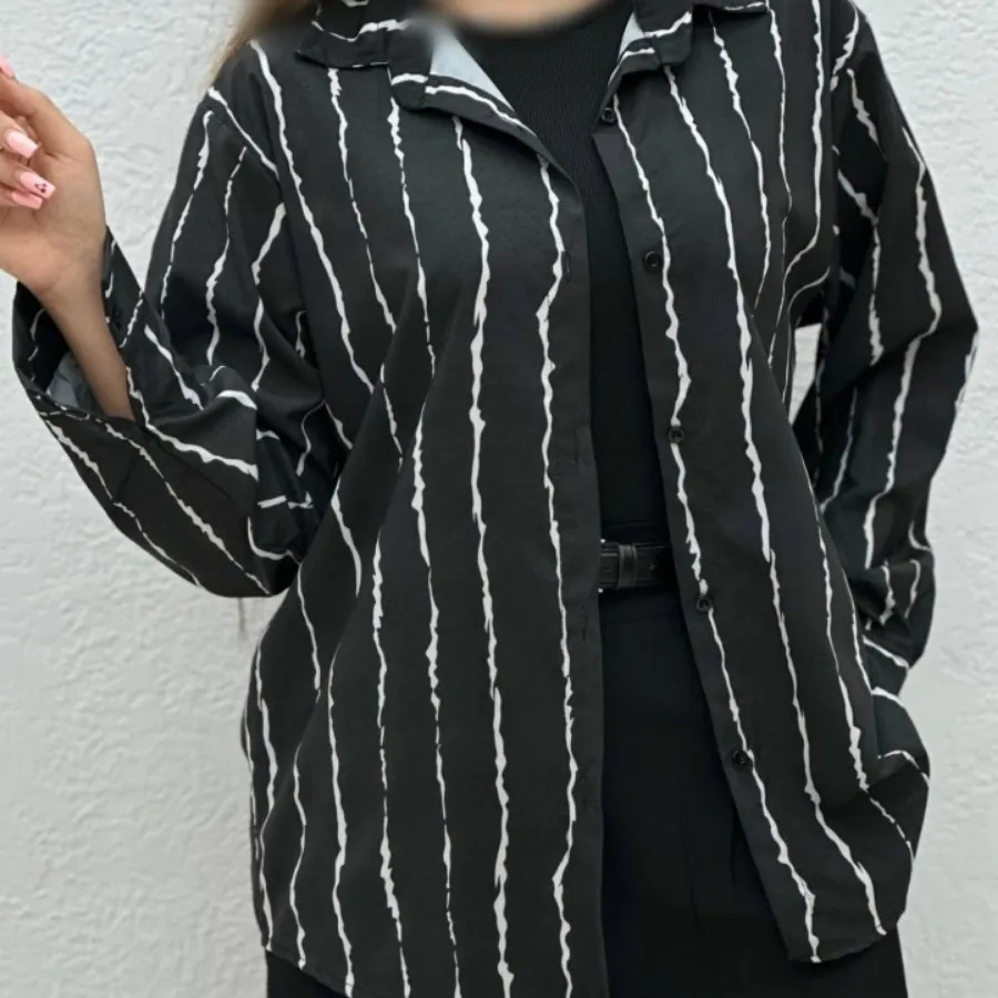 مانتو شومیزی راه راه