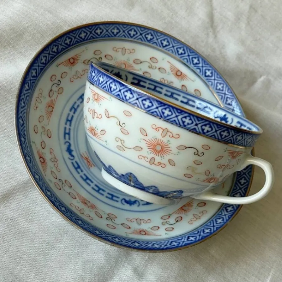 فنجان و نعلبکی دون برنجی