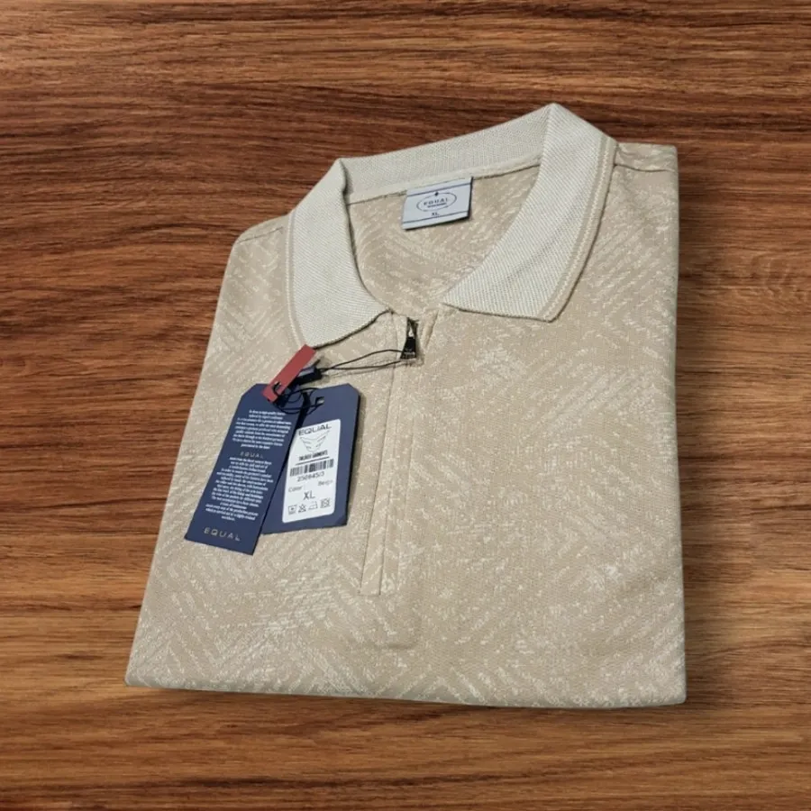 تیشرت نیم زیپ کرم