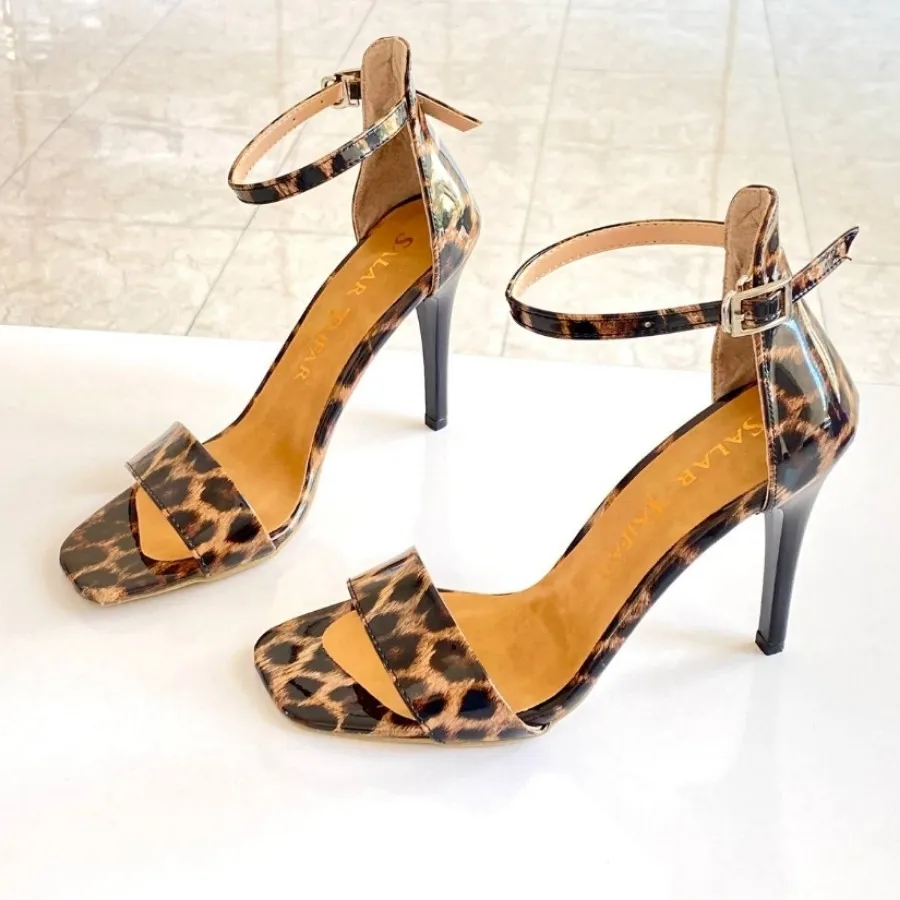 کفش پلنگی پاشنه 8سانت