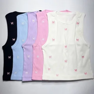 کراپ تاپ گلدوزی پاپیون