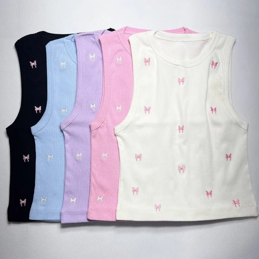 کراپ تاپ گلدوزی پاپیون