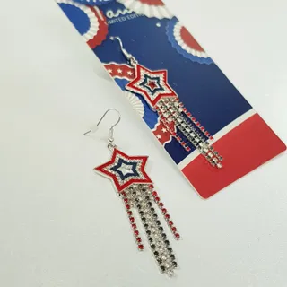 گوشواره آویز ستاره نگینی