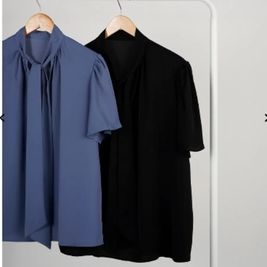 شومیز آستین کوتاه کرپ نخ