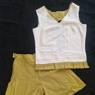 ست تاپ و شلوارک کتان مزون