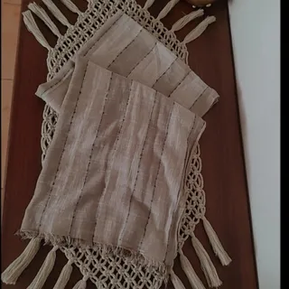 شال لینن راه راه