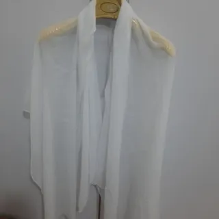 شال حریر سفید
