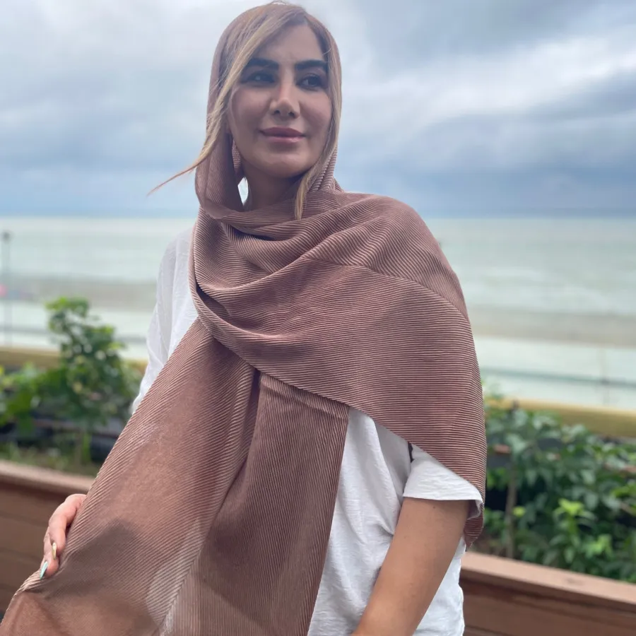 شال پلیسه رنگی