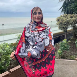 شال ساتن ابریشم برند