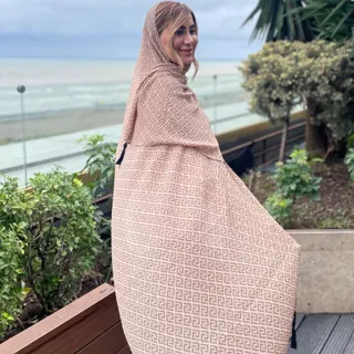 شال پلیسه طرح دار