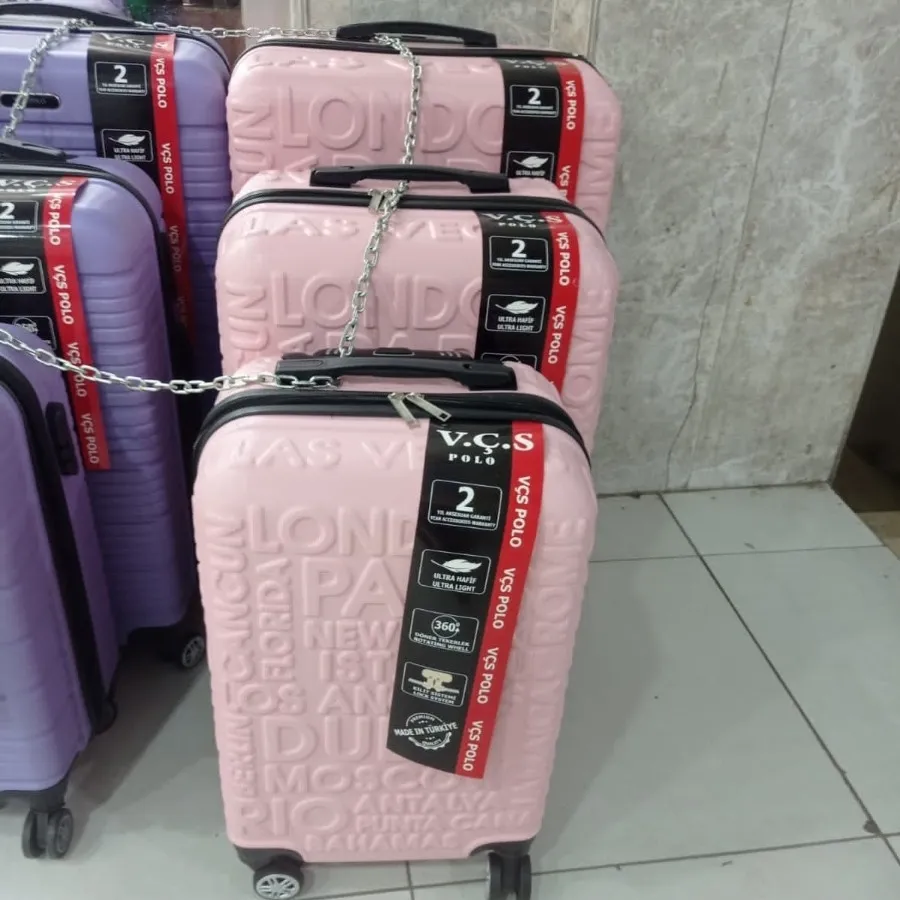 ست3 تکه چمدان polo صورتی