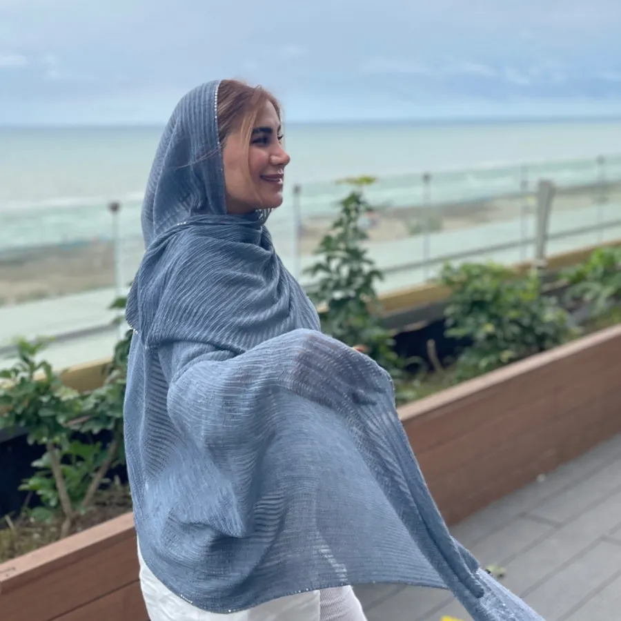 شال پلیسه کنفی دورنواردوز