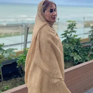 شال پلیسه کنفی دورنواردوز