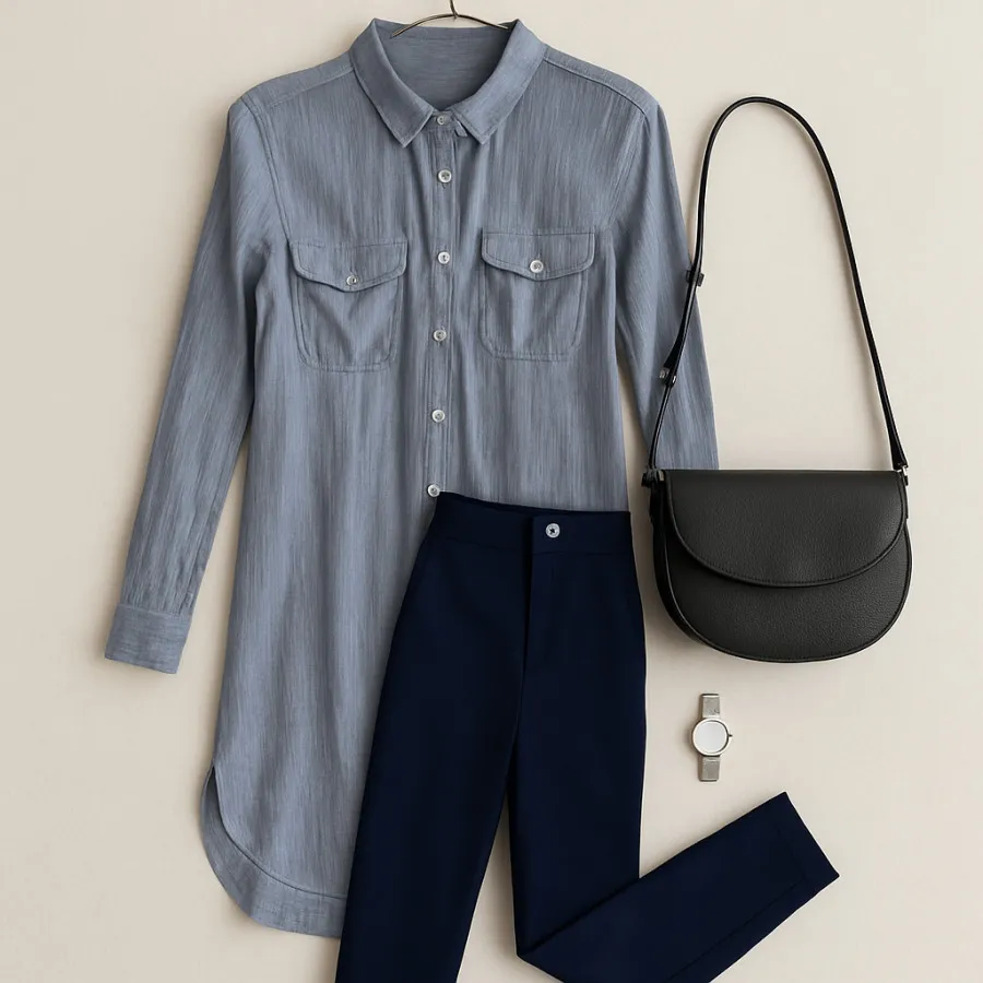 شلوار پارچه ای سرمه ای