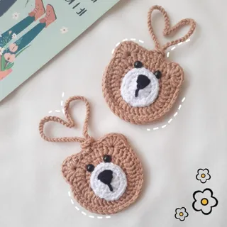 آویز کیف خرسی بافتنی