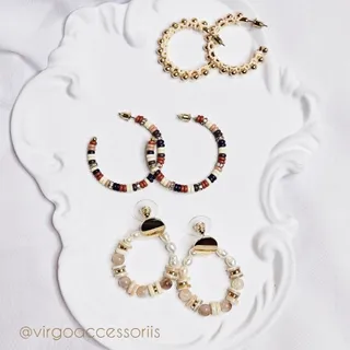 گوشواره حلقه ای رنگی