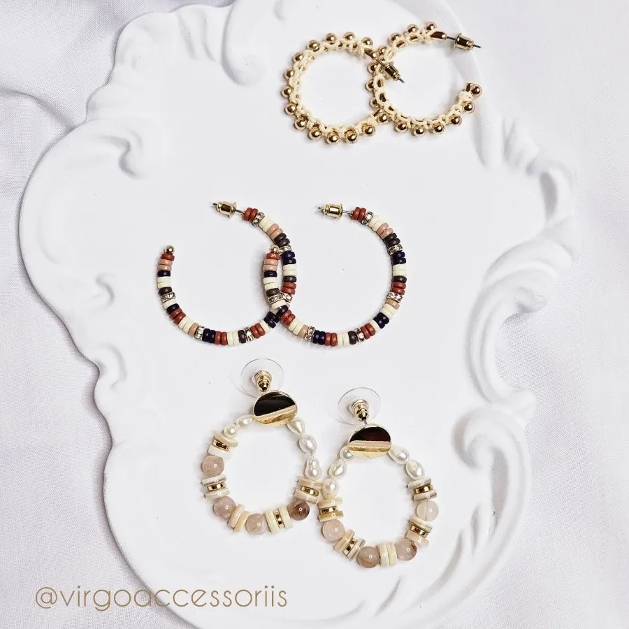 گوشواره حلقه ای رنگی