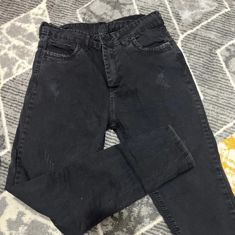 شلوار جین زغالی کاغذی