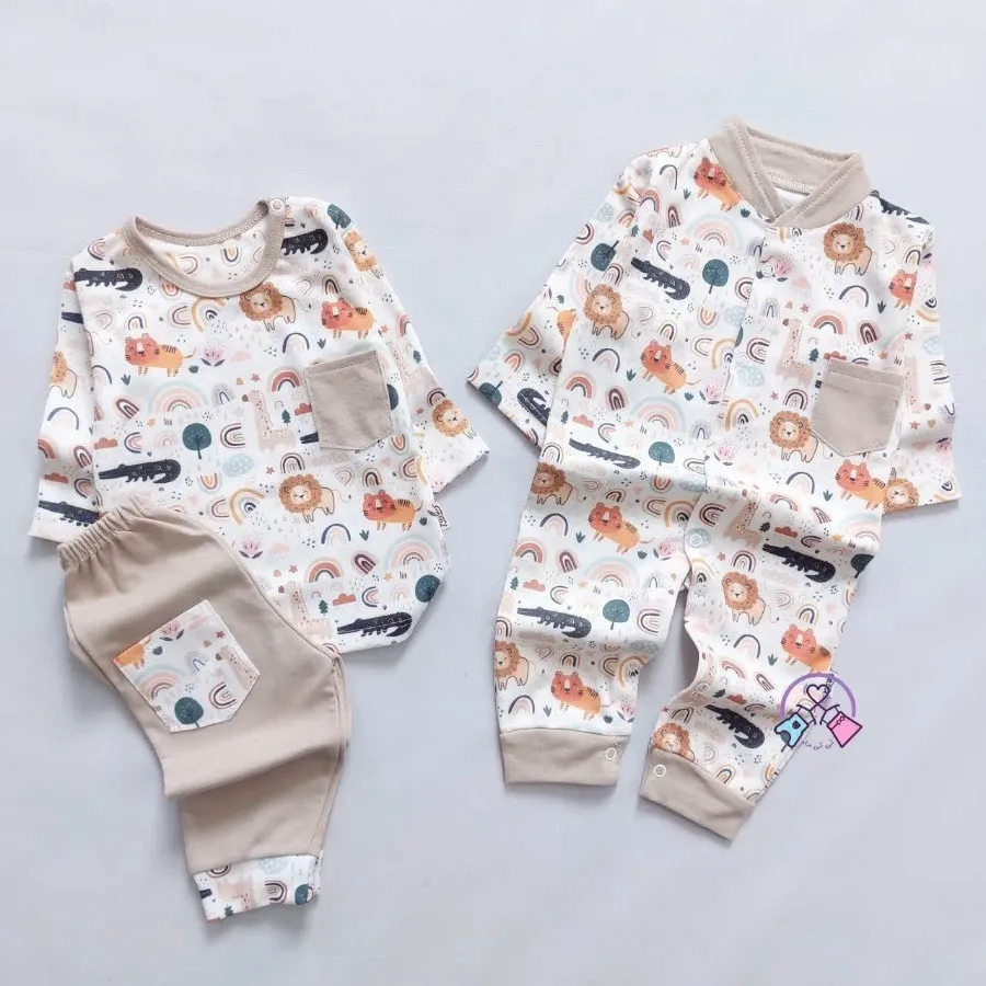 بلوز شلوار و سرهمی کرم حی