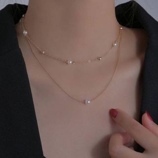گردنبند طلایی مرواریدی