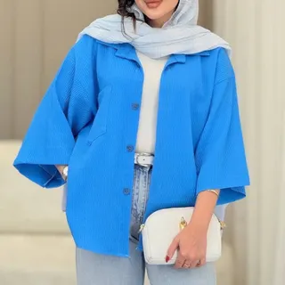 شومیز مانتو آبی