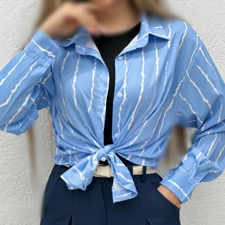 مانتو شومیزی راه راه