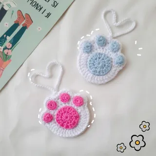 آویز کیف بافتنی پنجه گربه