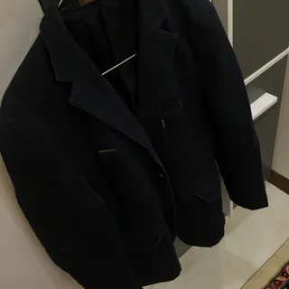 کت کتان مردانه سرمه ای