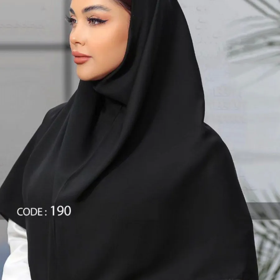 مقنعه مشکی نخی ساده