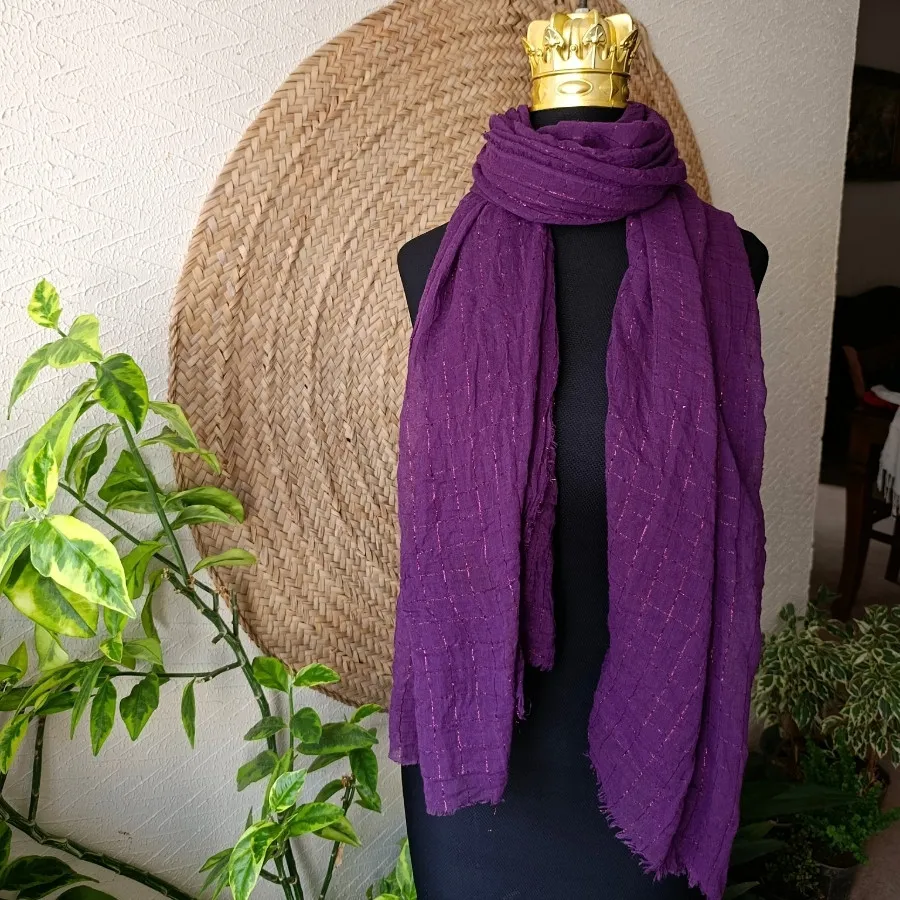 شال بنفش قواره دار