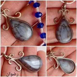 آویز نقره عقیق همراه هدیه