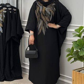 مانتو عبایی برگی