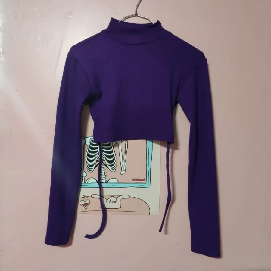 کراپ سبز و بنفش پشت بندی