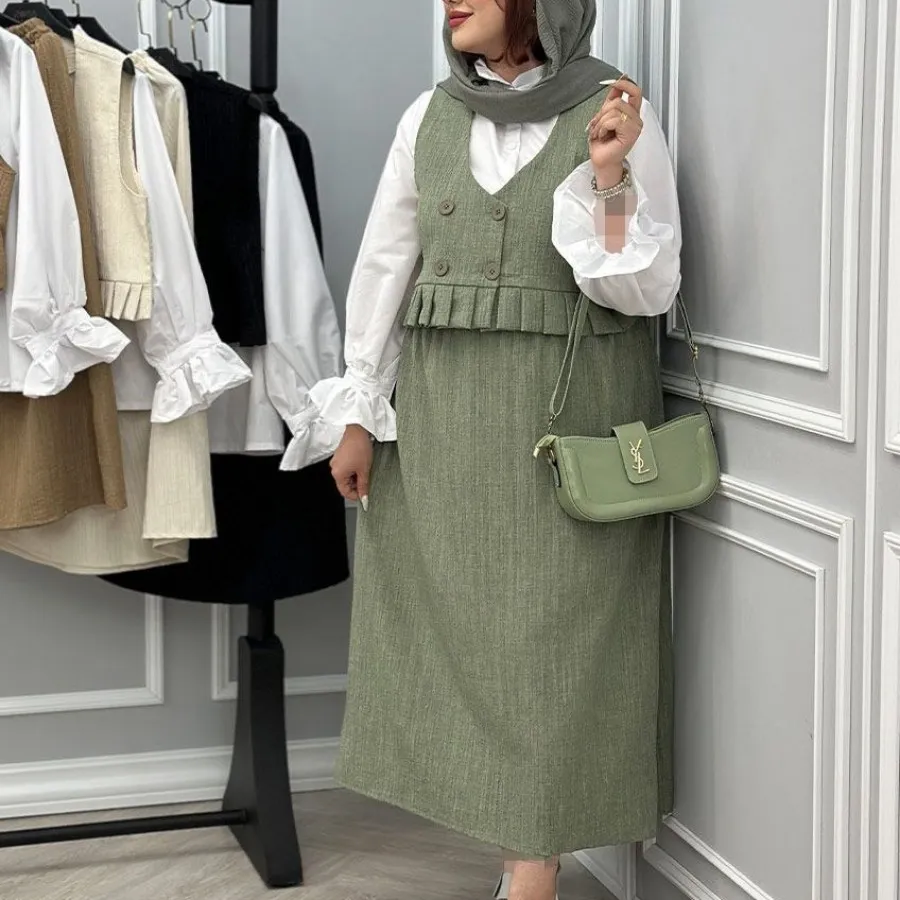 شومیز جلیقه دامن کمربند