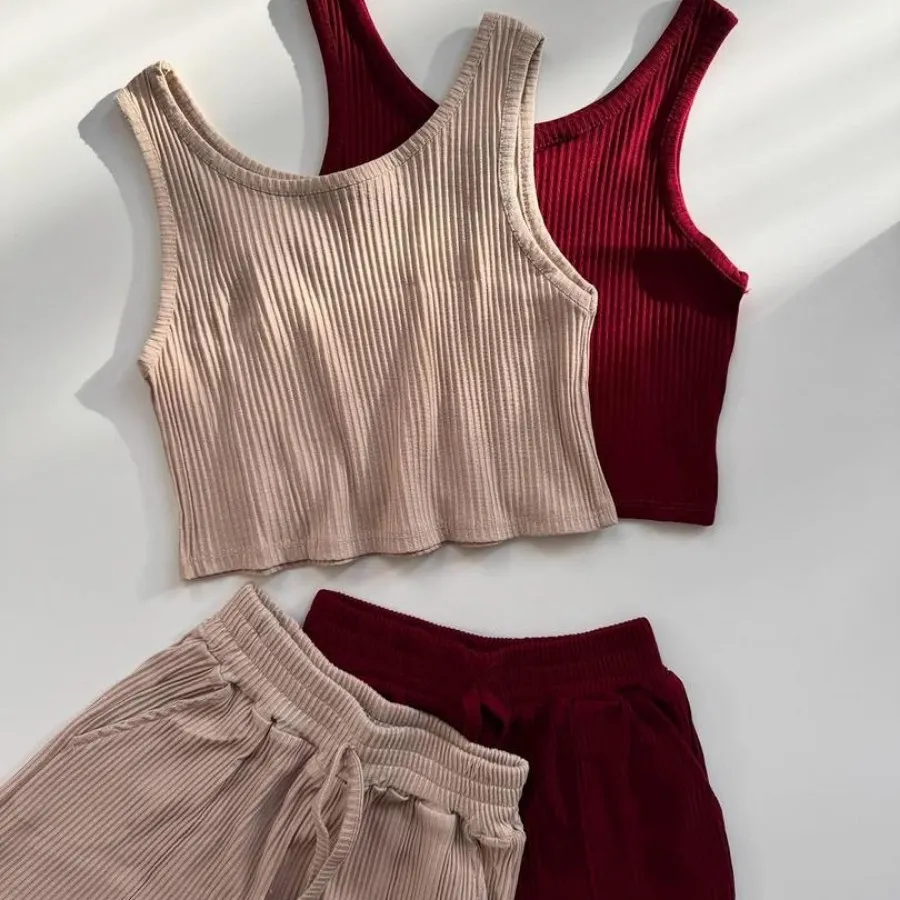 ست تاپ شلوارک کبریتی